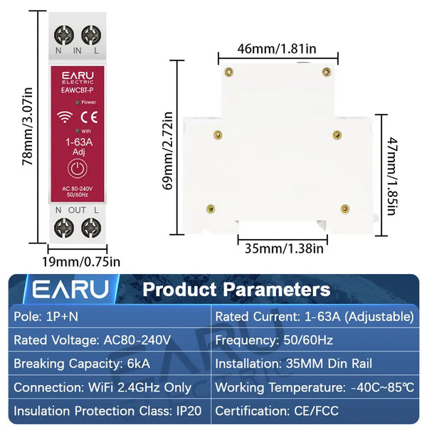 EARU MCB Specifications